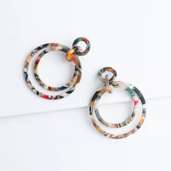 Margot Multicolored Resin Dangle Earrings Product Shot