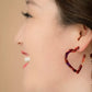 Joyful Heart Earrings in Shades of Blush Model Shot