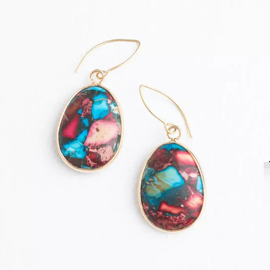 Mosaic Jasper Earrings Product Shot