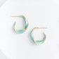 With a Twist Hoops in Mint Product Shot
